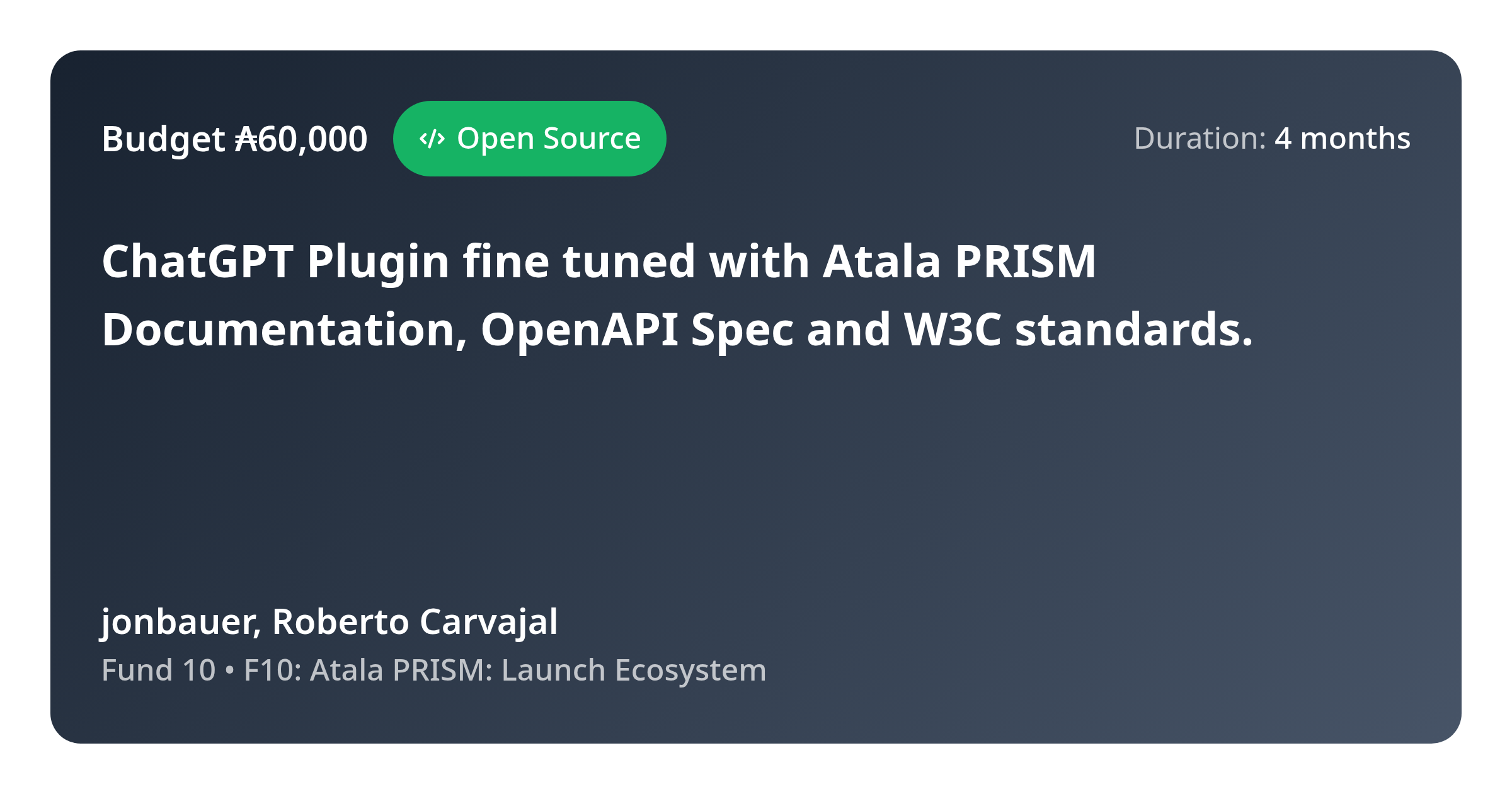 ChatGPT Plugin fine tuned with Atala PRISM Documentation, OpenAPI Spec ...
