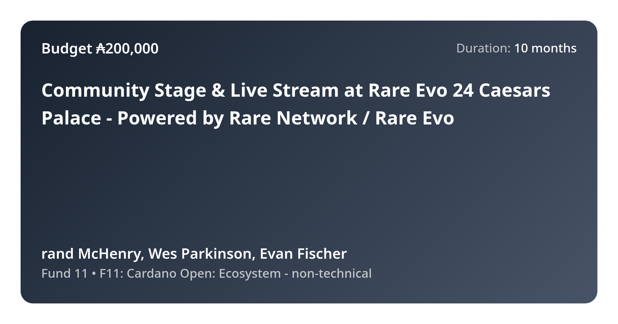 Community Stage & Live Stream at Rare Evo 24 Caesars Palace - Powered ...