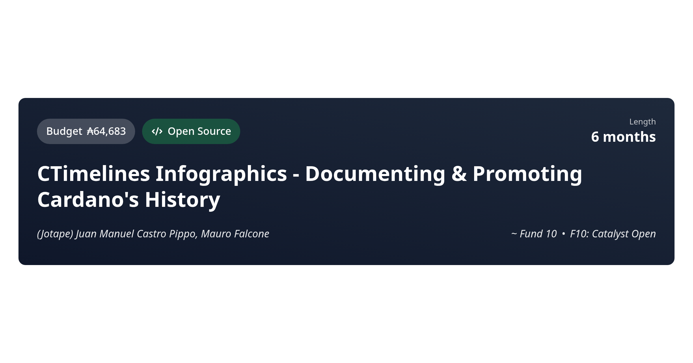 CTimelines Infographics - Documenting & Promoting Cardano's History ...