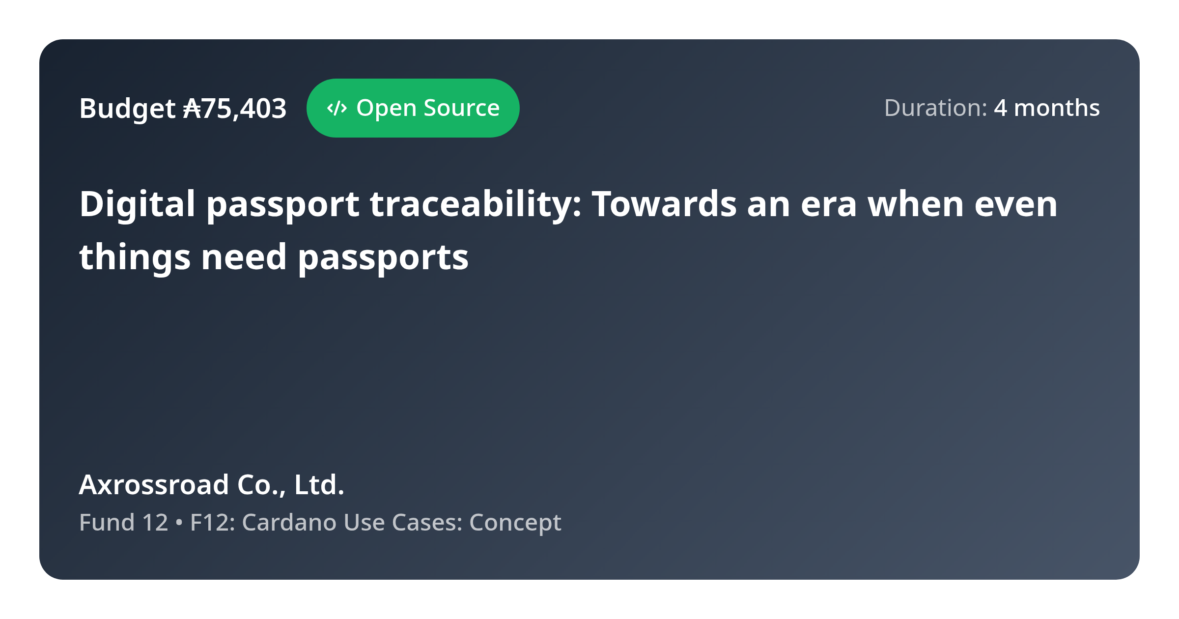 Digital passport traceability: Towards an era when even things need ...