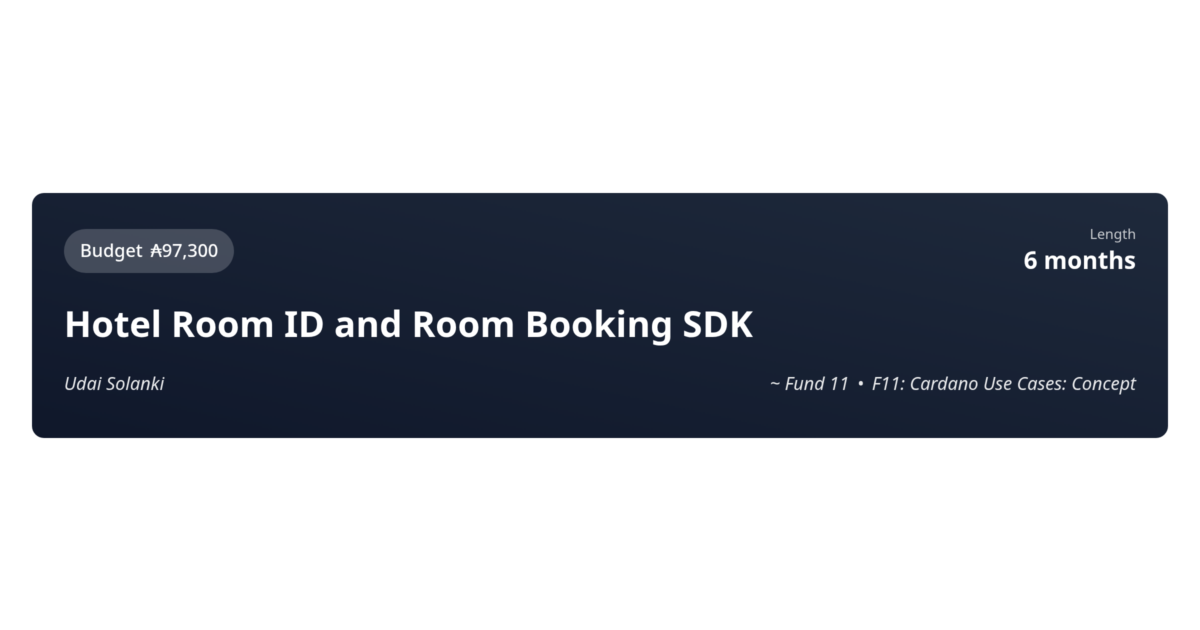 Hotel Room ID and Room Booking SDK - Proposal - CatalystExplorer