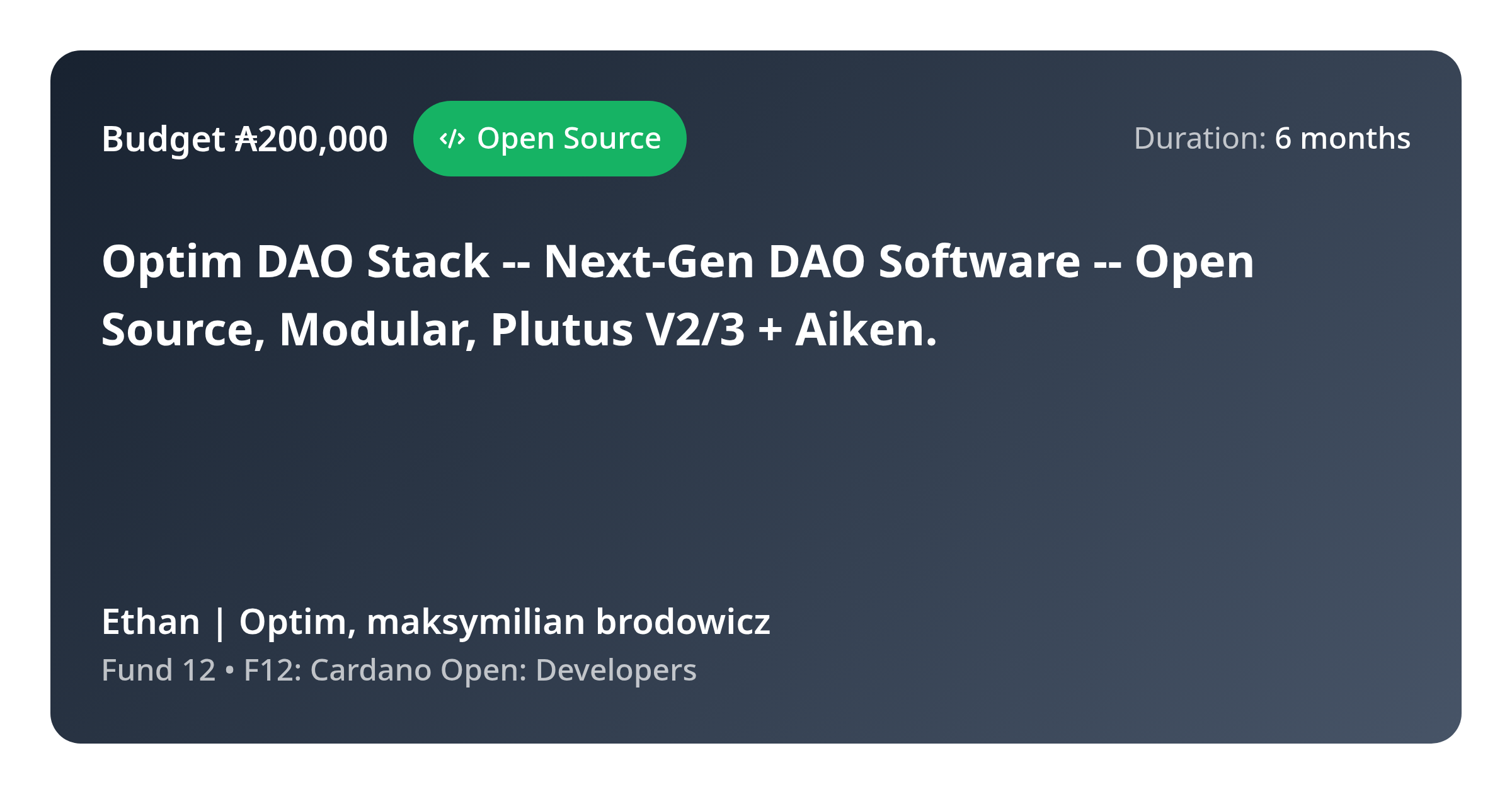 Optim DAO Stack -- Next-Gen DAO Software -- Open Source, Modular ...