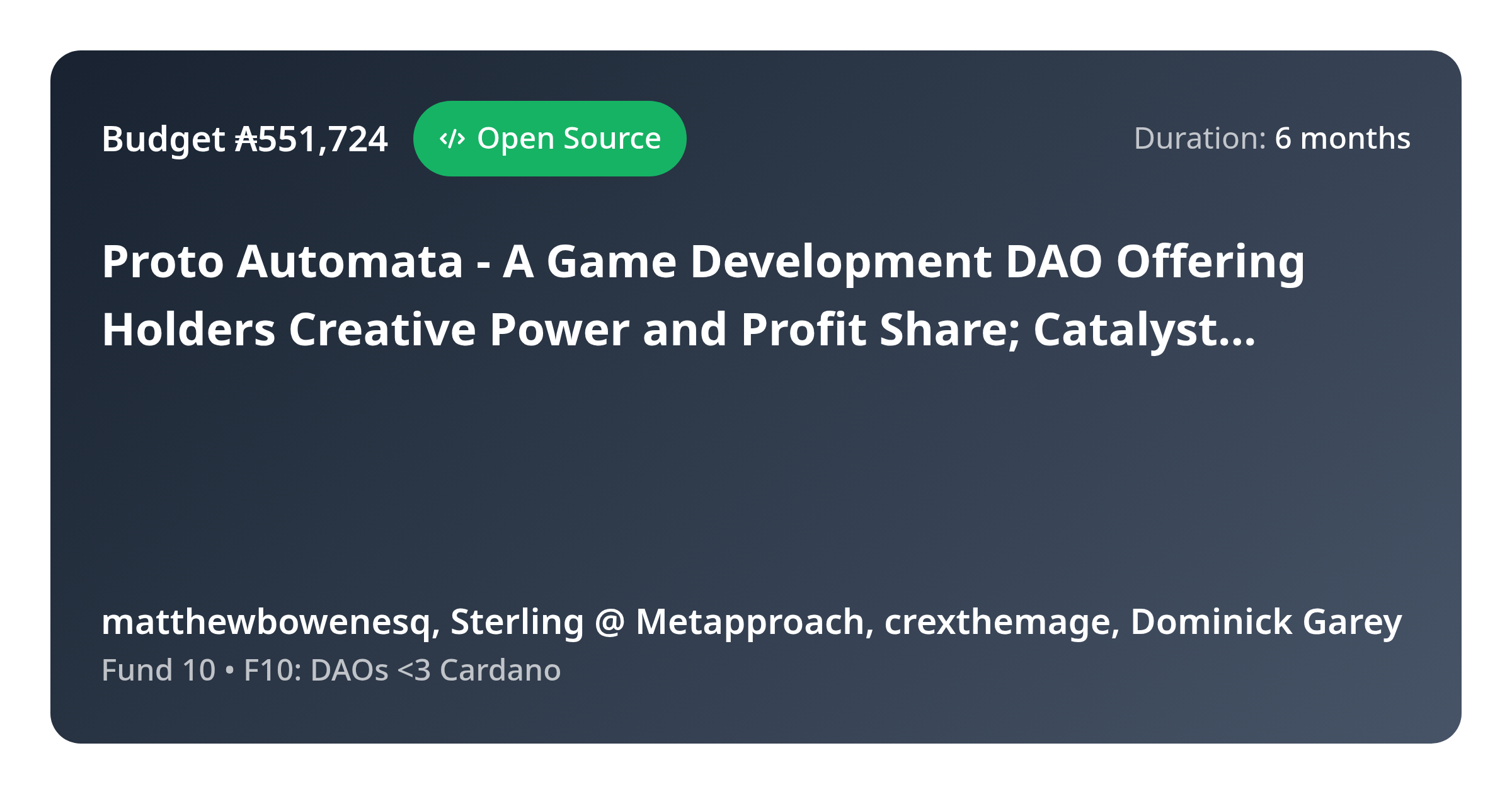 Proto Automata - A Game Development DAO Offering Holders Creative Power ...