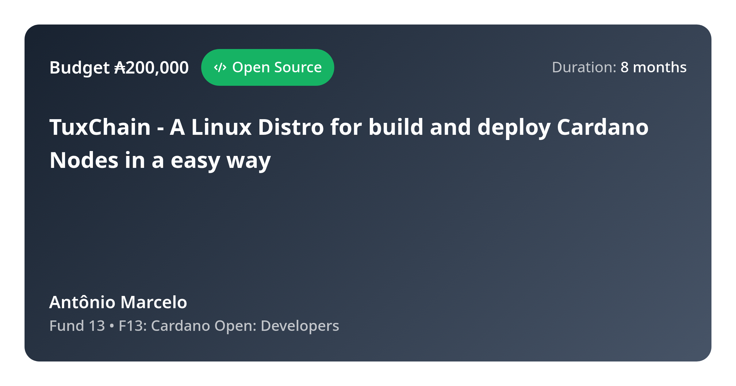 TuxChain - A Linux Distro for build and deploy Cardano Nodes in a easy ...