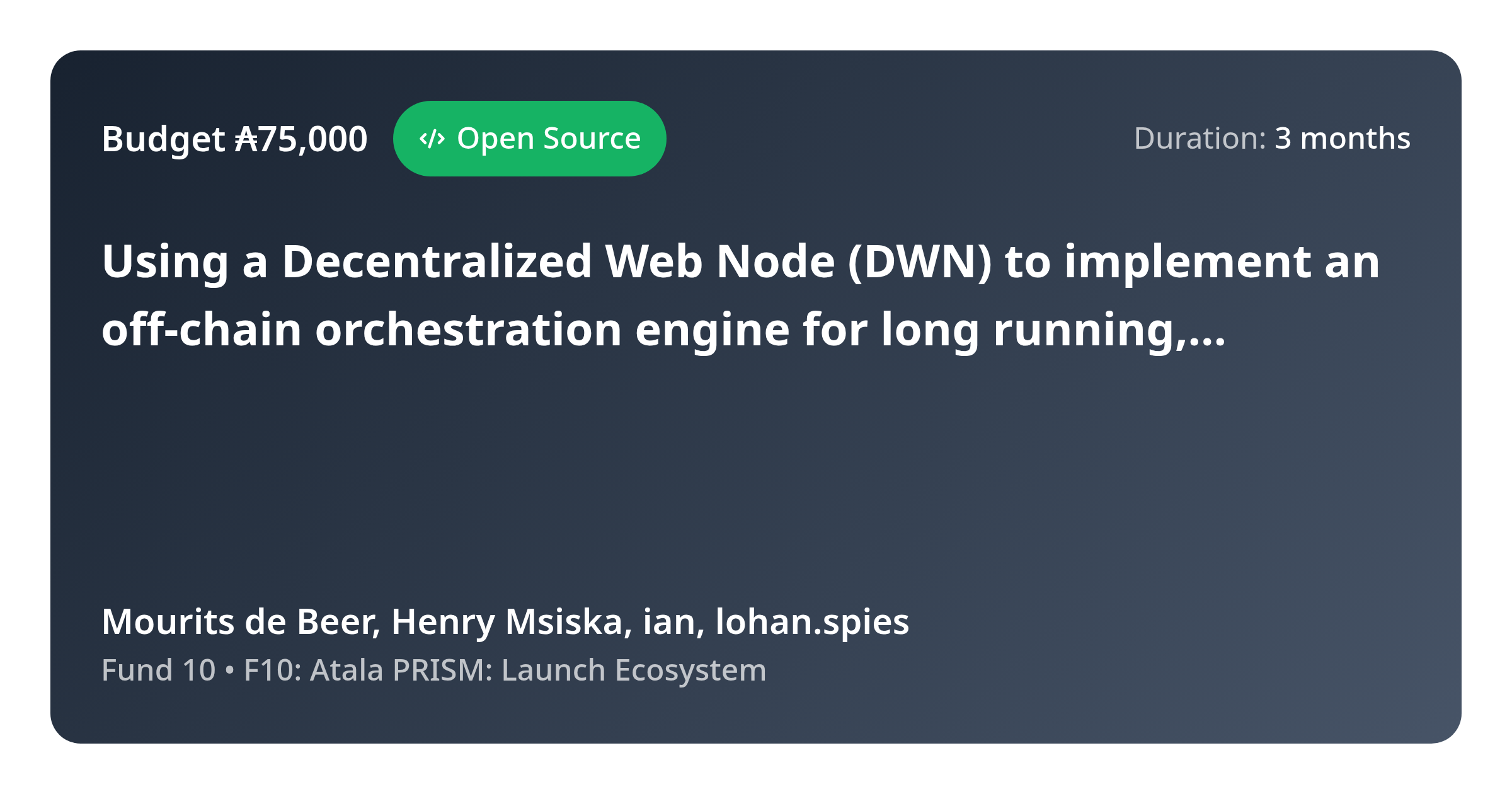 Using a Decentralized Web Node (DWN) to implement an off-chain ...